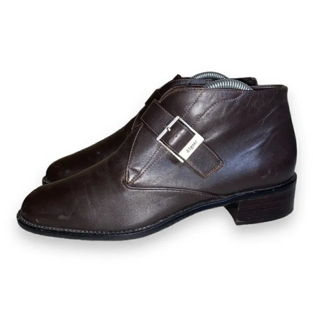 Etienne Aigner Showtime Ankle Boots Brown‎ Leather Women's 8.5